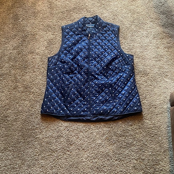 Karen Scott Plus Size Polka Dot Quilted Vest 2X - Picture 3 of 16